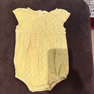 Old Navy Yellow Polka Dot Infant Onesie
